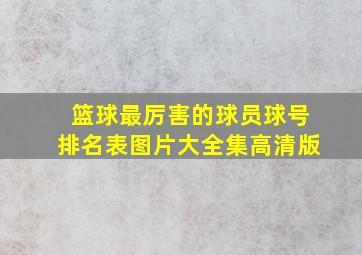 篮球最厉害的球员球号排名表图片大全集高清版