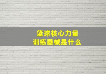 篮球核心力量训练器械是什么