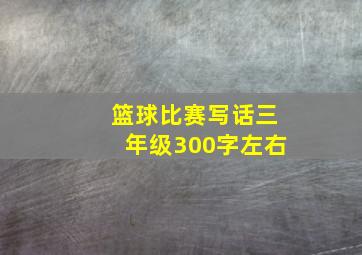 篮球比赛写话三年级300字左右