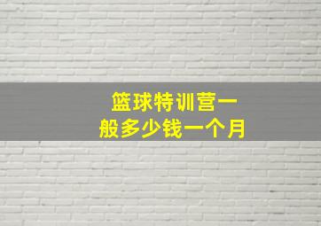 篮球特训营一般多少钱一个月