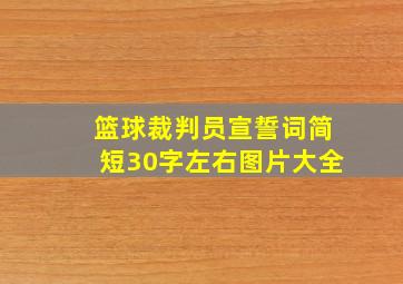 篮球裁判员宣誓词简短30字左右图片大全