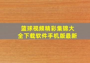 篮球视频精彩集锦大全下载软件手机版最新