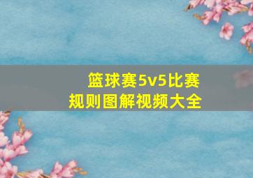 篮球赛5v5比赛规则图解视频大全