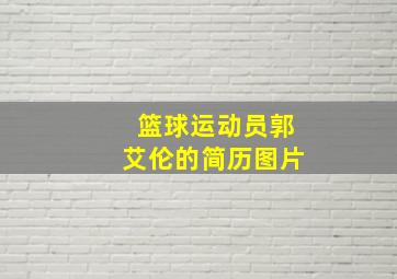 篮球运动员郭艾伦的简历图片