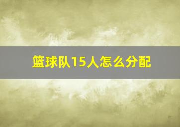 篮球队15人怎么分配