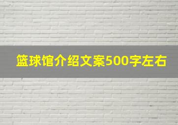 篮球馆介绍文案500字左右