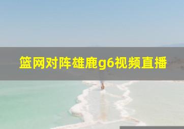 篮网对阵雄鹿g6视频直播