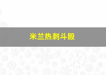 米兰热刺斗殴