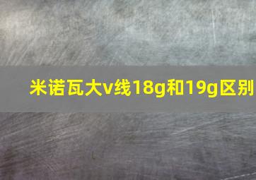 米诺瓦大v线18g和19g区别