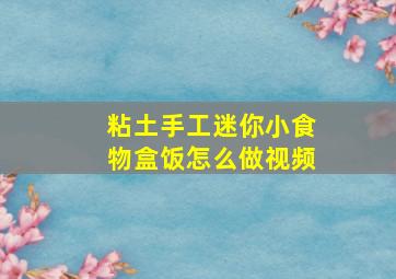 粘土手工迷你小食物盒饭怎么做视频