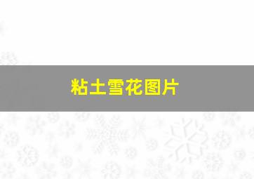 粘土雪花图片