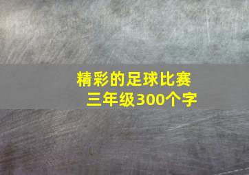 精彩的足球比赛三年级300个字