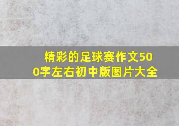 精彩的足球赛作文500字左右初中版图片大全