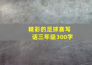 精彩的足球赛写话三年级300字