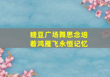 糖豆广场舞思念培着鸿雁飞永恒记忆