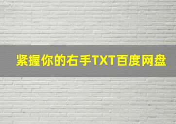 紧握你的右手TXT百度网盘