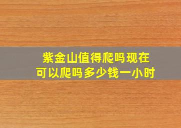 紫金山值得爬吗现在可以爬吗多少钱一小时