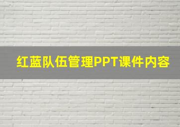 红蓝队伍管理PPT课件内容