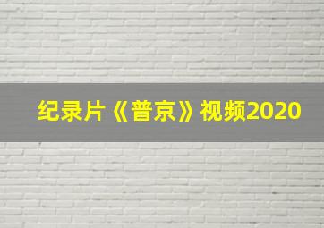 纪录片《普京》视频2020