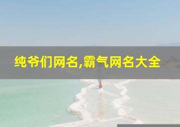 纯爷们网名,霸气网名大全