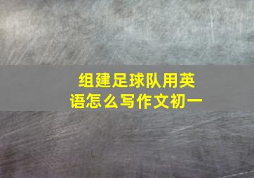 组建足球队用英语怎么写作文初一