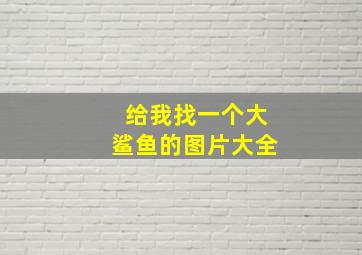 给我找一个大鲨鱼的图片大全