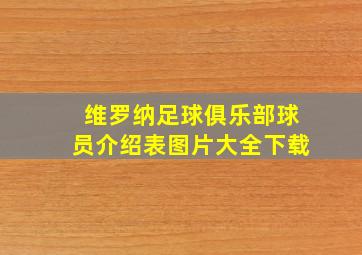 维罗纳足球俱乐部球员介绍表图片大全下载