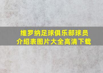 维罗纳足球俱乐部球员介绍表图片大全高清下载