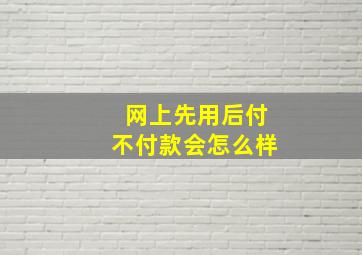 网上先用后付不付款会怎么样