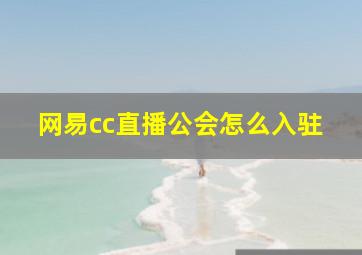 网易cc直播公会怎么入驻