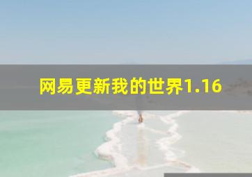 网易更新我的世界1.16