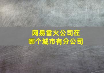 网易雷火公司在哪个城市有分公司