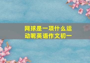 网球是一项什么运动呢英语作文初一