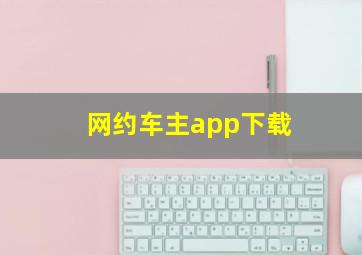 网约车主app下载