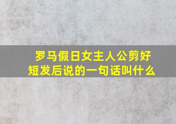 罗马假日女主人公剪好短发后说的一句话叫什么