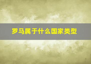 罗马属于什么国家类型