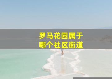 罗马花园属于哪个社区街道