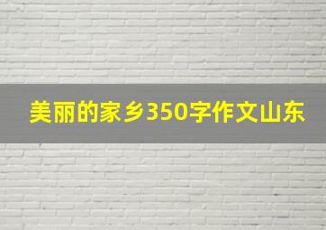 美丽的家乡350字作文山东