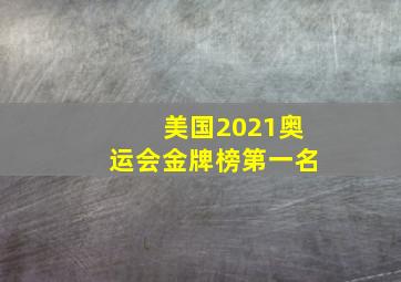 美国2021奥运会金牌榜第一名