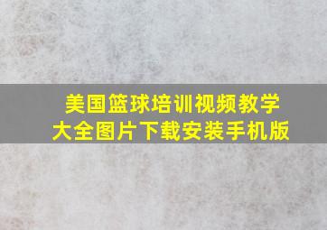 美国篮球培训视频教学大全图片下载安装手机版