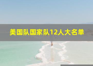 美国队国家队12人大名单