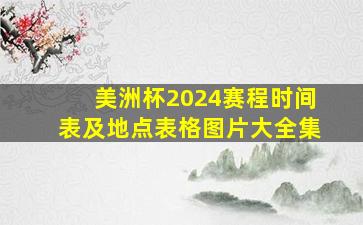 美洲杯2024赛程时间表及地点表格图片大全集