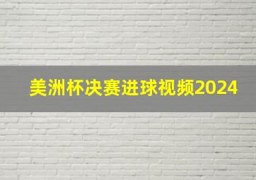 美洲杯决赛进球视频2024