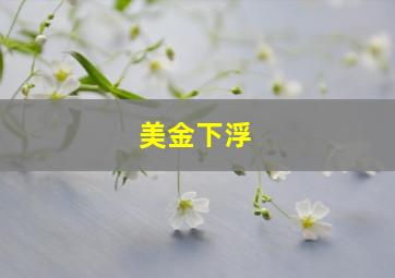 美金下浮