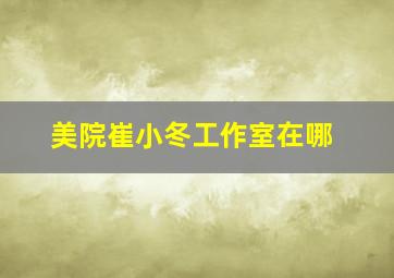 美院崔小冬工作室在哪