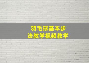 羽毛球基本步法教学视频教学