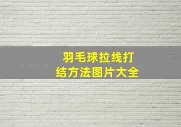 羽毛球拉线打结方法图片大全