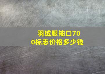 羽绒服袖口700标志价格多少钱