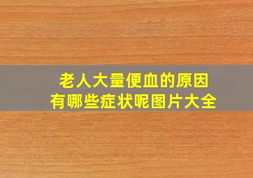 老人大量便血的原因有哪些症状呢图片大全