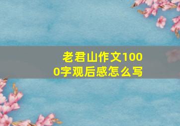 老君山作文1000字观后感怎么写